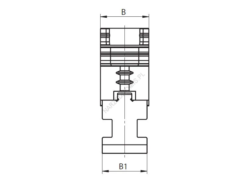 Rysunek techniczny: Szczęki do uchwytu tokarskiego SDT 405 dzielone, twarde KPL 3 szt do: 3597 - BISON-BIAL